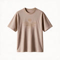 Empty Quarter Tee, regular fit, front — tonal embroidered sun over the dunes
